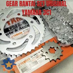 GEAR RANTAI SET YAMAHA 3C1 14-42T MOTOR VIXION OLD/NEW MX KING KUALITAS ORISINIL ASLI YGP GER GIR