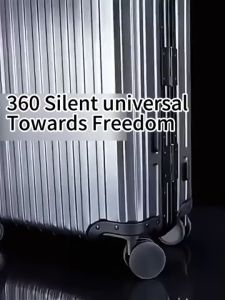 CHARLESX All aluminum-magnesium alloy metal luggage Small business boarding luggage trolley luggage