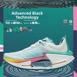 Ultra-Light Carbon Plate Running Shoes Mens Womens Shock Absorption Breathable Mesh Professional Marathon Sports Shoes