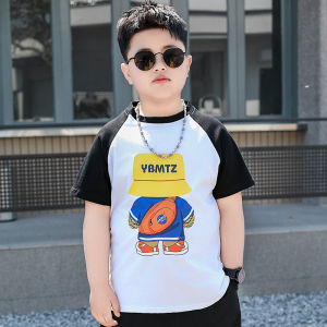 plus Size Cotton T-Shirt for Boys mid Large Size Childrens Pure Cotton Short Sleeve Sweatshirt Breathable Comfortable Summer Wear