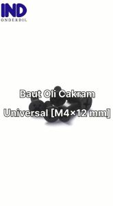 Baut-Baud Tutup Oli Cakram-Minyak Rem M4x12 - 4x12 Universal Motor Honda-Yamaha-Suzuki Vario-Beat-Scoopy-Grand & Supra-X-Fit & Mio-Jupiter & Smash DLL