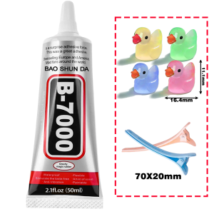 LOOLIFL | B7000 Glue Clear Adhesive Includes DIY parts for Jewelry Rhinestone DIY Cell Phone Repair Clothes Glass Metal Stone Beads.