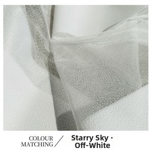 Blackout and Sun Protection Voile Curtain with Electric Track