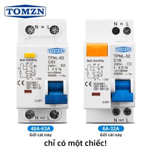 Cầu Dao Chống Rò Điện TPNL DPNL 230V 1P+N Có Chức Năng Bảo Vệ Quá Dòng Và Ngắn Mạch RCBO MCB Để Đảm Bảo An Toàn Điện