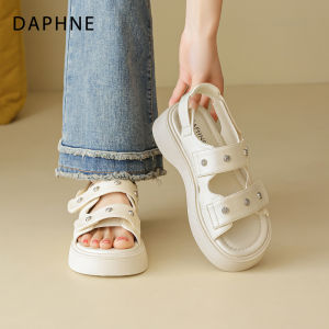 Daphne | Thick-sole Black Sandals for Dresses Summer New Style