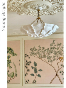 Vintage Style French Retro Chajide Designer VC Plaster Pendant Light