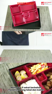 Tempat Makan Sekat 25.4 cm / Bento Box Set 10\\\" PC1110K GOLDEN DRAGON Melamine (0848122)(F4)