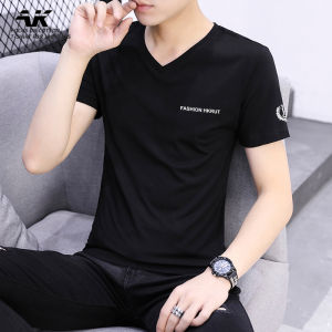 เสื้อยืดคอกลมแขนสั้นผู้ชาย ทรงหลวม สวมใส่สบาย ผลิตจากผ้าฝ้ายแท้ ระบายอากาศได้ดี สำหรับใส่ไปทำงาน ออกกำลังกาย ลำลอง