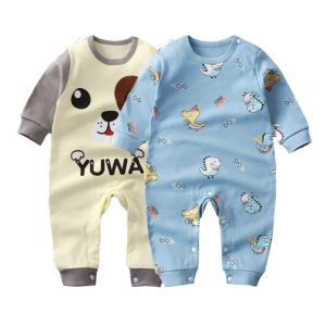 Kids Newborn Baby Romper Girls Boys Cute Cartoon Animal Clothes Spring Autumn Rompers Jumpsuit Outfits Costumes New 3-24 Months