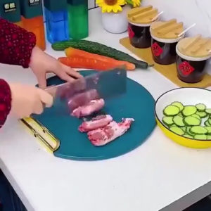 Vertical Chopping Board Household Food-Grade PE Chopping Board Kitchen Non-Slip Round Chopping Board Double-Sided Chopping Board