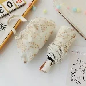 Full-automatic Lace Sun Umbrella 2 Layers Embroidery Sunshade Anti-ultraviolet Folding Umbrella Rain or Shine Women Girl Gift