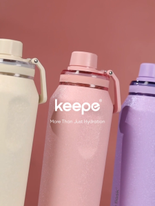 【New】Keepe Flask Aesthetic Ice Flake‘ Insulated Tumbler 18/10 Stainless Steel Matte Vacuum Tambler Hot and Cold Water Bottle "Frosty Series" Mini Kids Thumbler 14oz/20oz/27oz/34oz