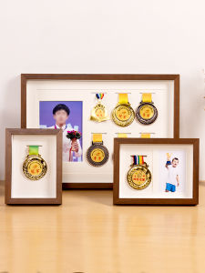Marathon Medal Display Case Storage Wooden Hollow Design