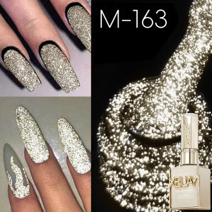 1pc Sơn Móng Tay Kim Tuyến Lấp Lánh 15ml Màu Đỏ Phản Quang Holographic Loại Tẩy Được Bằng Đèn UV/LED Dùng Cho Làm Móng