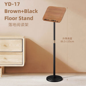 SSKY YD-17 Floor Book Stand Adjustable Wooden Book Stand Holder for Reading Portable Support Document Shelf Book Stand