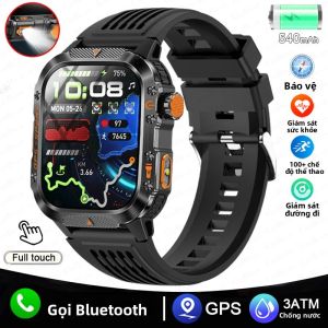 Đồng Hồ Thông Minh Quân Sự Nam GPS Bluetooth Call 2.01 Inch Màn Hình AMOLED Chống Nước 3ATM Tích Hợp La Bàn & Theo Dõi Sức Khỏe