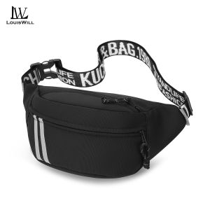 LouisWill กระเป๋าสะพายไหล่แฟชั่นสำหรับกระเป๋าผู้ชายคาดอกกระเป๋ากีฬากลางแจ้งสะพายไหล่ถุงเอวกันน้ำความจุขนาดใหญ่กระเป๋าลำลองสะพายข้างกระเป๋าธุรกิจกระเป๋าเดินทางกระเป๋าสำหรับผู้ชาย