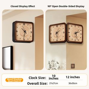 CTYLIGHTZ | Vintage Dual-sided Corner Clock No-hole Installation