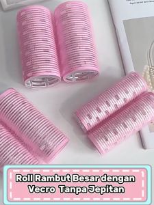 Roll Poni Besar Roll Rambut Velcro Tanpa Jepitan Alat Keriting Rambut Heatless Curler  [2 Varian]