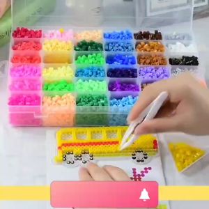 【MY STOCK】Fuse Beads 5mm 1000pcs 24 Color Iron Beads for Kids Hama Beads Diy Puzzles High Quality Children Handmade Gift Perler Toy