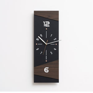 Modern Retro Wall Clock No Drilling Required Swinging Clock Creative Living Room Decor Luxury Lightweight Wooden Wall Art