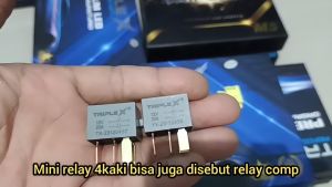 relay 4kaki mini starter comp rellay bendik stater kecil 4 kaki 4kaki mikro micro lampu klakson tambahan 12v 20a