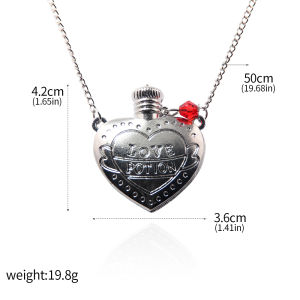 Love and Poison Necklace Love Bottle Metal Pendant Cross-border Fashion Couple Valentines Day Gift