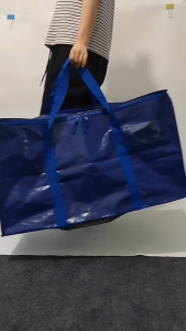 Thickened PE Extra Large Moving Bags Waterproof Dustproof Storage Tote With Zipper and Carrying Handles