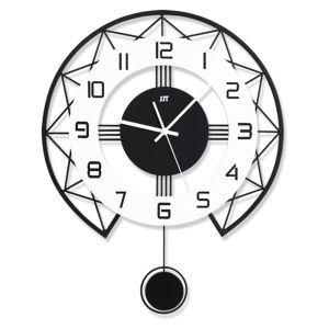 Creative Large Wall Clock with Rocking Function for Modern Home and Kitchen Wall Decor
