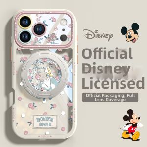 pinsai | Rotatable Stand Simple Clear Cute Magnetic Phone Case