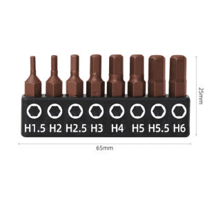 8 Chiếc 1/4 Bộ Tua Vít S2 Chữ Thập Lục Giác Torx Với Giá Đỡ Bit Thép Hợp Kim Bộ Tua Vít Mini Cho Điện Tử