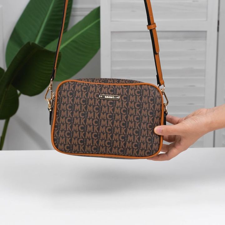 MKMC Tas Selempang Wanita Terbaru Kekinian Kulit Resleting Multifungsi Kerja Fashion Aesthetic Slingbag Wanita Shoulderbag Kondangan Makeup Top Handle Bag COD