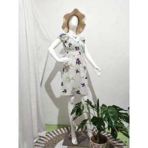 Dress Lily midi Dress/daster kerut dada solo korean style Dress/daster lengan feminim elegan muat bb 55 kg