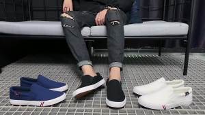 Spring New Mens Shoes Extra Large Size Canvas Shoes Slip-on Loafers Korean Style Trendy Versatile Casual Shoes for Students