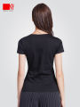 NY Nayi New Arrival Latin Dance Clothes Modern Dance Clothes Dancing Dress Women's Shirt V Neck Short Sleeve T-shirt Practice Skills Dancing Dress. 