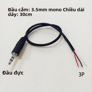 Cáp Jack Âm Thanh 2.5mm/3.5mm Đực Sang Cái 2P/3P/4P 25cm/30cm Cho Tai Nghe Loa Và Thiết Bị Âm Thanh - Cáp Âm Thanh