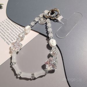 สร้อยคอโทรศัพท์แบบสั้น คริสตัลหยก สร้อยคอโทรศัพท์หรูหรา หัวเข็มขัดกุญแจ แข็งแรง สำหรับผู้หญิง ชิ้นส่วนโทรศัพท์มือถือ ชิ้นส่วนอุปกรณ์