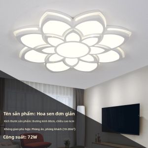 DENGGUANGYE | Đèn Trần Phong Cách Hoa Sen Kiểu Crystal Có Thể Sử Dụng Offline