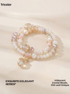 3COLOUR·S | Luxury Elegant Double Layer Crystal Pearl Bracelet