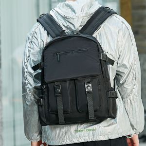 Túi Đeo Vai Đôi Màu Trơn Thường Ngày Chống Thấm Nước Cho Nam Túi Du Lịch Túi Đựng Máy Tính Túi Sách Túi Học Sinh Túi Đeo Vai