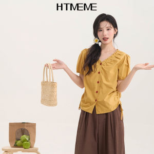 HTMEME | Áo Thun V-neck Thiết Kế Voan