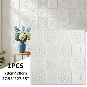 1/5/10pcs 3D Wall Sticker Foam Self-Adhesive Anti-Collision Wallpaper Waterproof Ceiling Sticker for Kitchen Living Room Bedroom