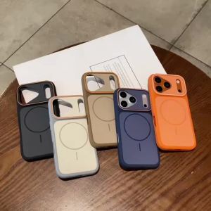 szhaiyu | Fashion Silicone Phone Case For iPhone 18 17 Pro Max 18 17 16 15 14 Pro Plus For Magsafe Shockproof Color Collision Cover Fundas