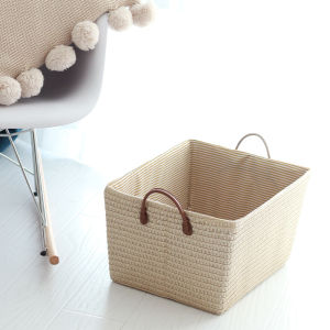 Large Size Japanese Style Storage Basket Clothes Hamper Toy Snack Miscellaneous Items Organizer Bin Simple Minimalist Design