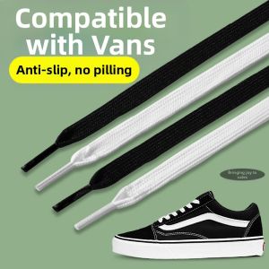 XIANZHAO | Anti-Slip Anti-Loose Shoelaces for Men and Women White and Black Flat Sneakers