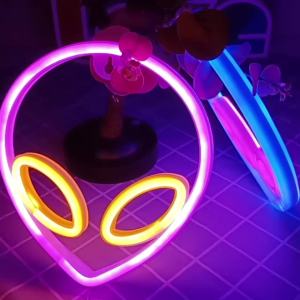 Alien Neon Lights LED Signs Logo Light Atmosphere Lamp for Kids E-sport Room Camping Hotel Shop Game Art Home Decor