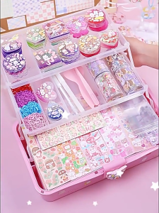 Acrylic Customized Sticker Goo Card DIY Sticker Cream Glue Luxury Girls Full Set Children Toys Hand Account Kids Toys Diy Keychain Guka