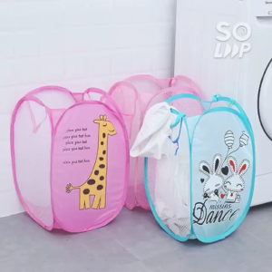 Keranjang Baju Kotor Laundry Lipat Polos Serbaguna