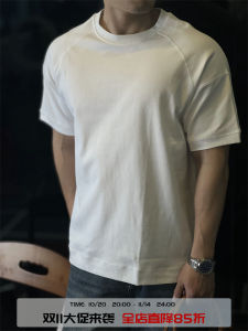 Retro Japanese Design Short Sleeve T-Shirt Mens Commute Half Sleeve Spring Summer New Pure Color Mens Clothing Fashion Urban Basic Loose Fit