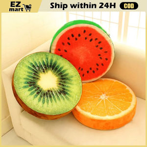 3D Print Kiwi Orange Lemon Watermelon Fruit Office Chair Back Cushion Sofa Throw Pillow  Fruits Seat Cushion Plush for Sofa Bedroom Living Room Throw Pillow Garden Chair Cover Floor Round Home Decoration